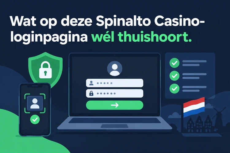 Wat op deze Spinalto Casino-loginpagina wél thuishoort