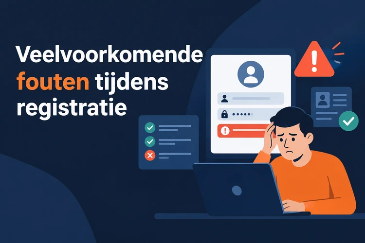 Veelvoorkomende fouten tijdens registratie