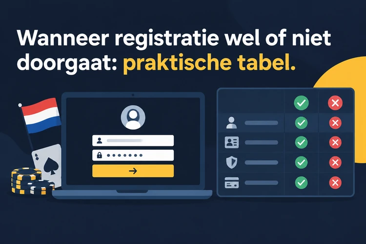 Wanneer registratie wel of niet doorgaat: praktische tabel