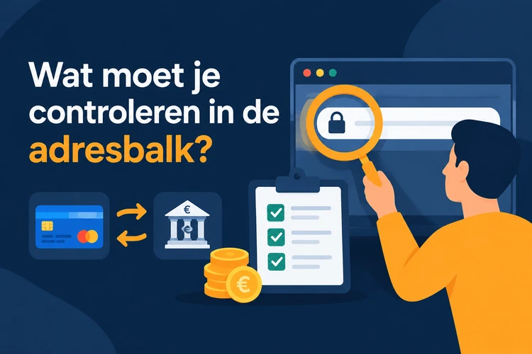 Wat moet je controleren in de adresbalk?